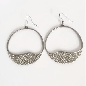 Earrings wings with bling